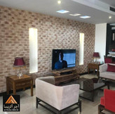 آجر نما دکوراتیو برای پشت تلویزیون