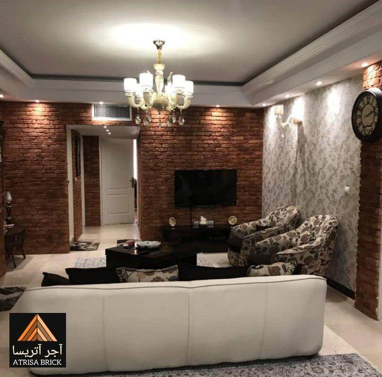 آجر روستیک در فضای داخلی