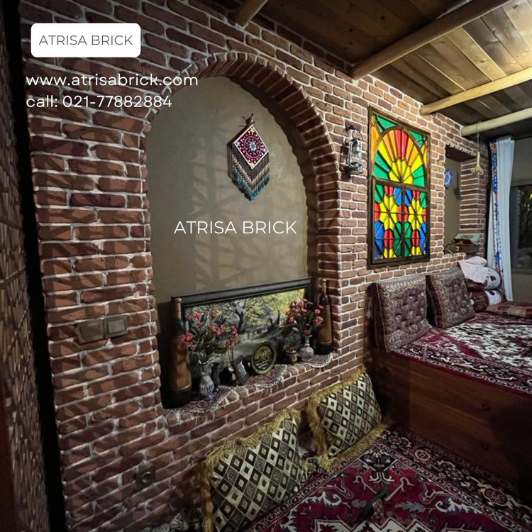 آجر نما روستیک در دکوراسیون داخلی