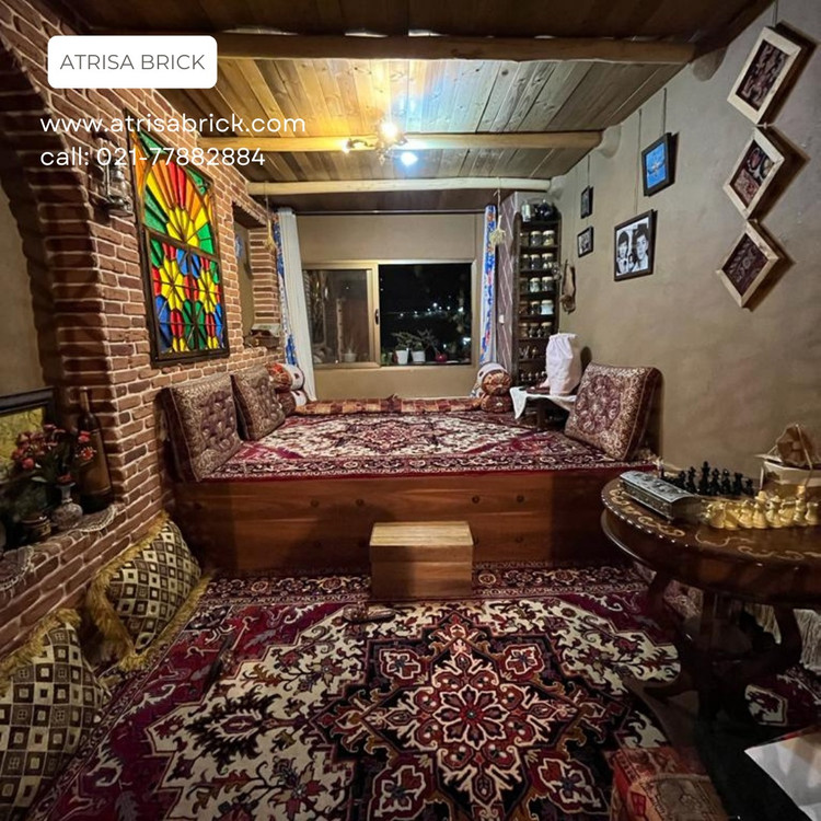 آجر نما روستیک در نمای داخلی